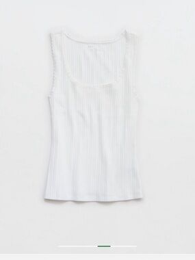 Aerie Women’s Ribbed Scoop Neck
Tank Top White Color Size L